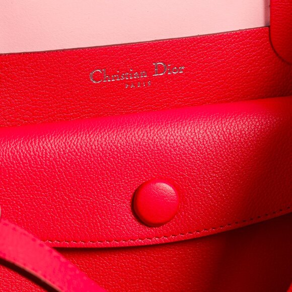 Christian Dior Open Bar Small Pink Supple Grained Calfskin Leather Tote - Picture 13 of 14
